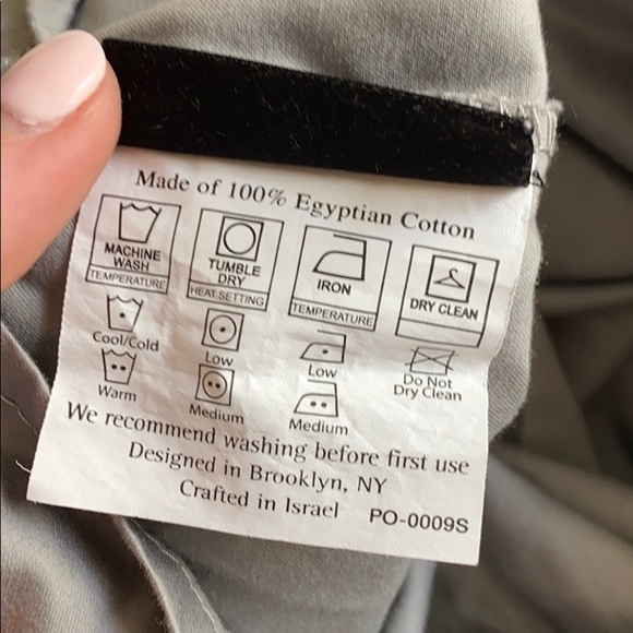 2 Egyptian Cotton Brook Linen Pillowcases - Picture 3 of 3